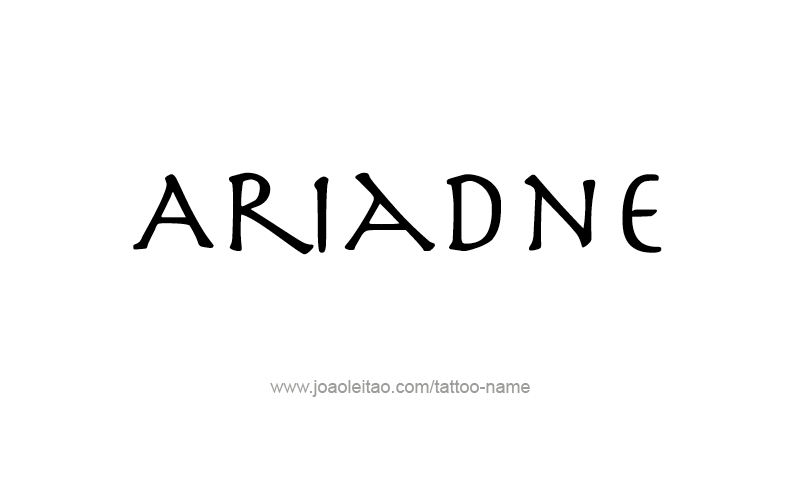 Tattoo Design Mythology Name Ariadne   