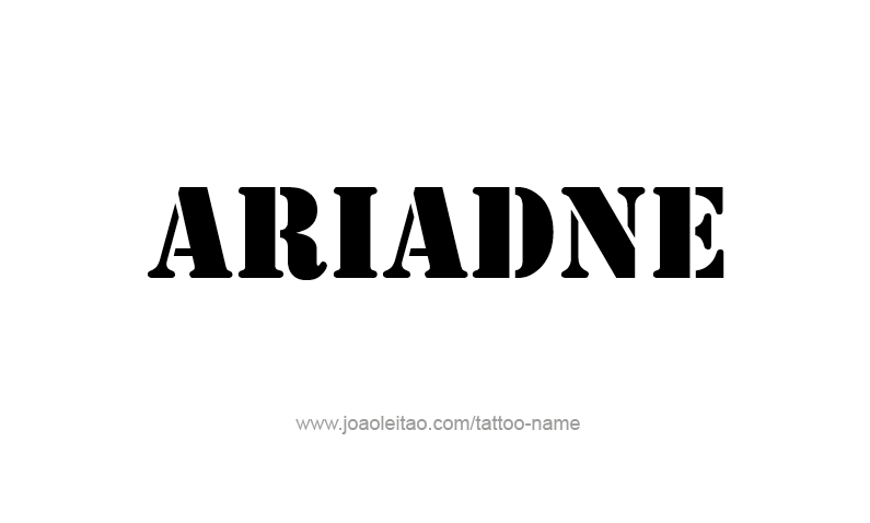 Tattoo Design Mythology Name Ariadne   