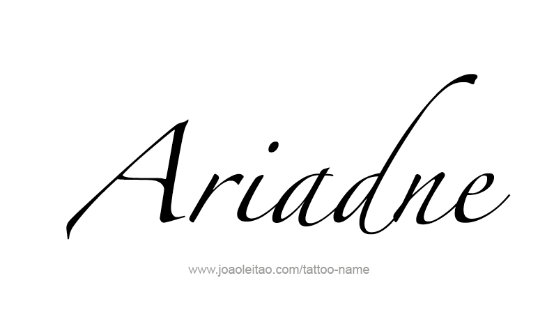 Tattoo Design Mythology Name Ariadne   