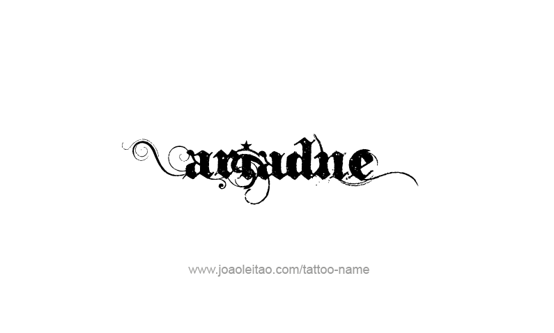 Tattoo Design Mythology Name Ariadne   