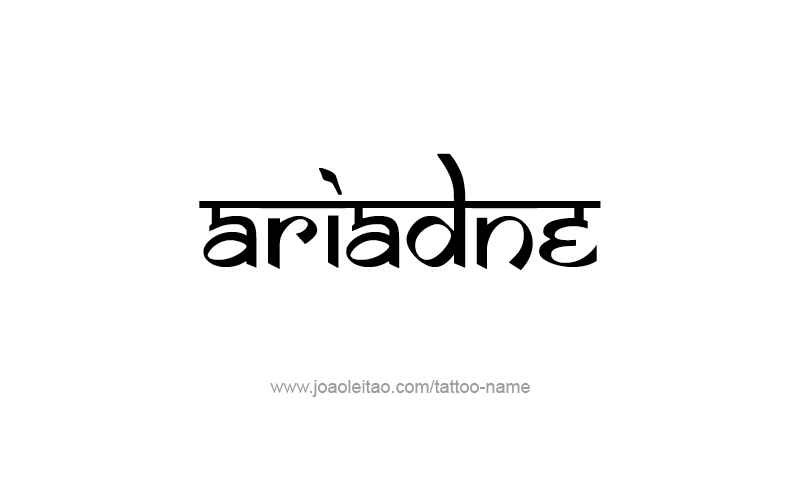 Tattoo Design Mythology Name Ariadne   