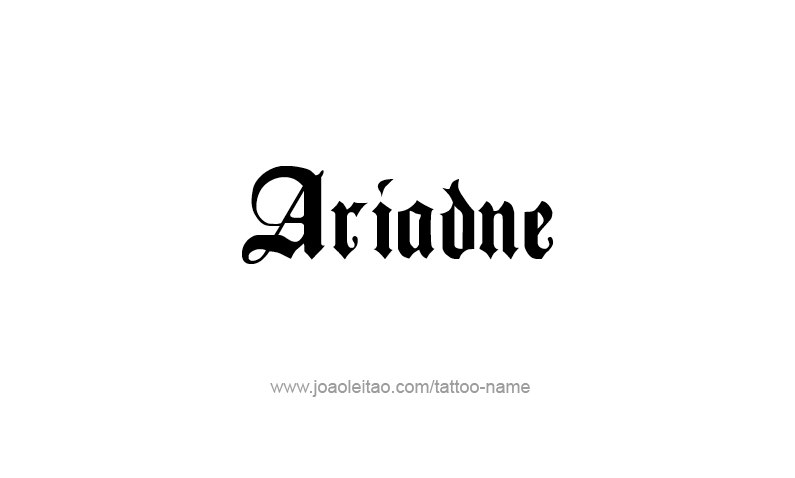 Tattoo Design Mythology Name Ariadne   