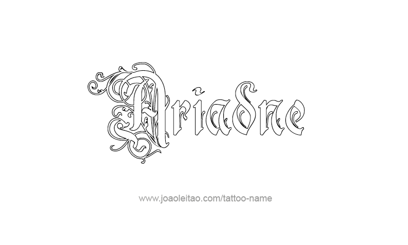 Tattoo Design Mythology Name Ariadne   