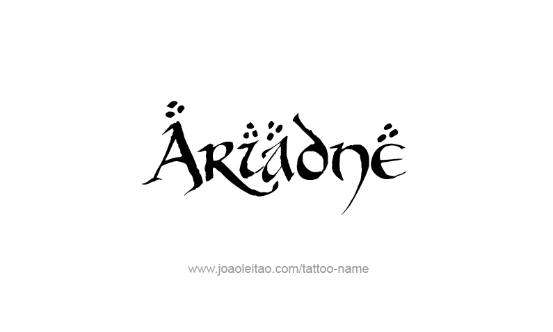 Tattoo Design Mythology Name Ariadne   