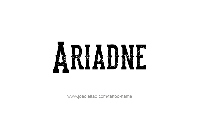 Tattoo Design Mythology Name Ariadne   