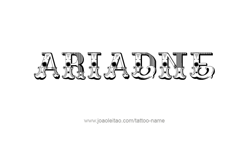 Tattoo Design Mythology Name Ariadne   