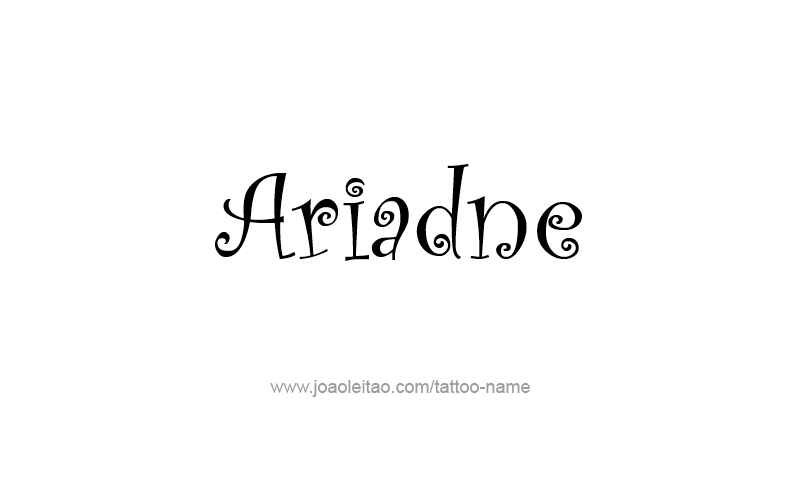 Tattoo Design Mythology Name Ariadne   