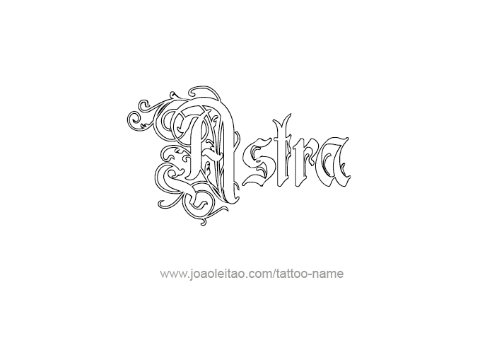 Tattoo Design Mythology Name Astra   