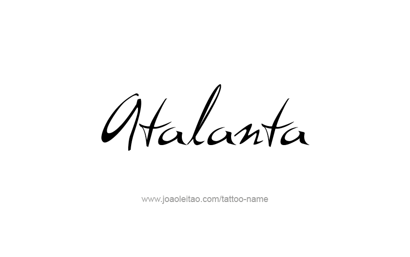 Tattoo Design Mythology Name Atalanta   