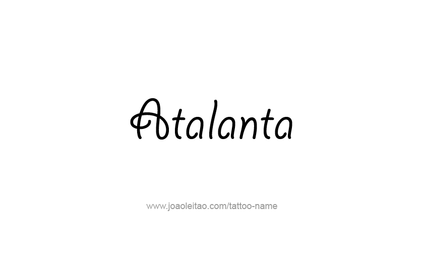 Tattoo Design Mythology Name Atalanta   