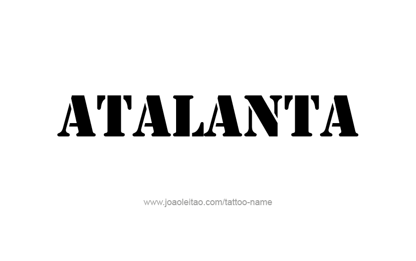 Tattoo Design Mythology Name Atalanta   