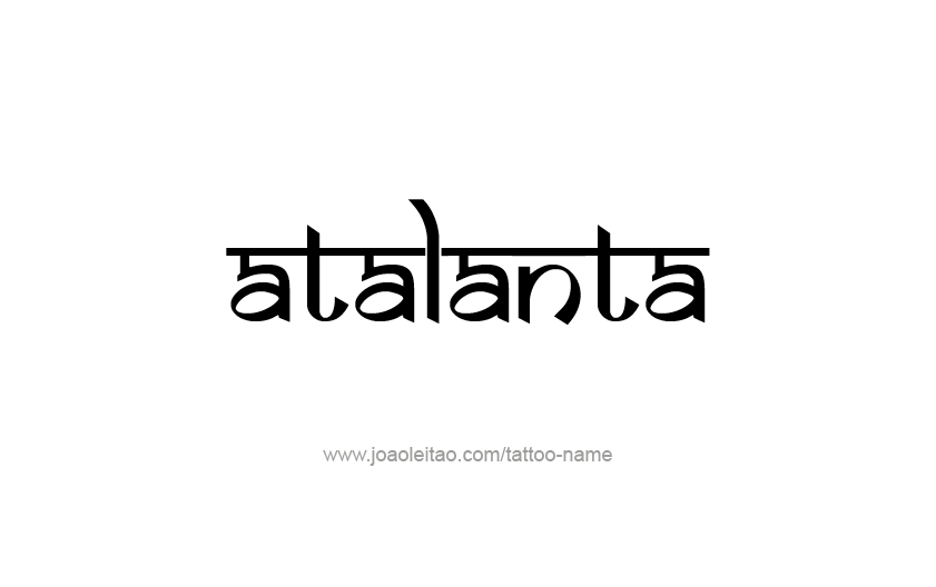 Tattoo Design Mythology Name Atalanta   