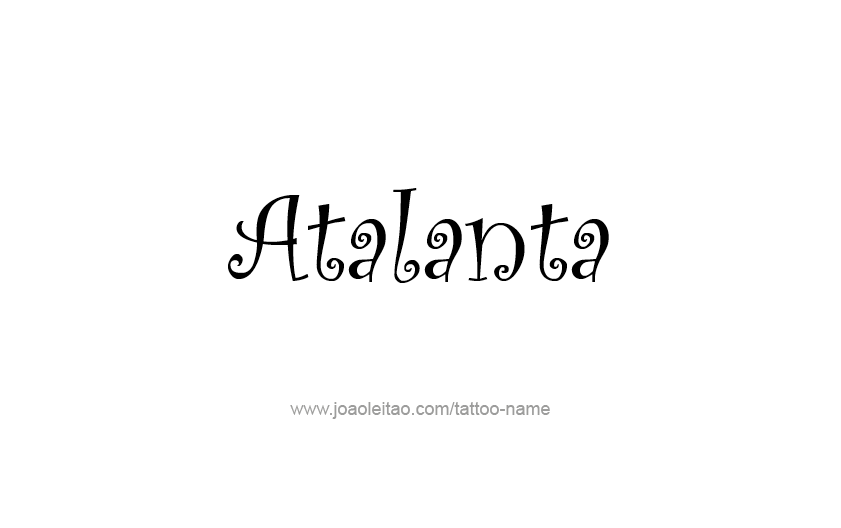 Tattoo Design Mythology Name Atalanta   