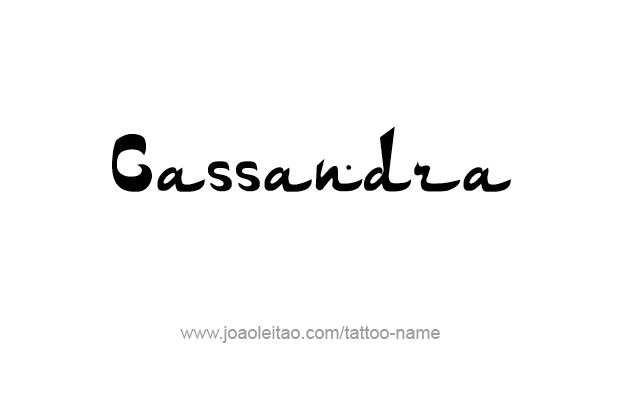 Tattoo Design Mythology Name Cassandra   