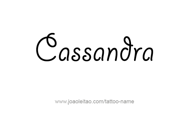 Tattoo Design Mythology Name Cassandra   