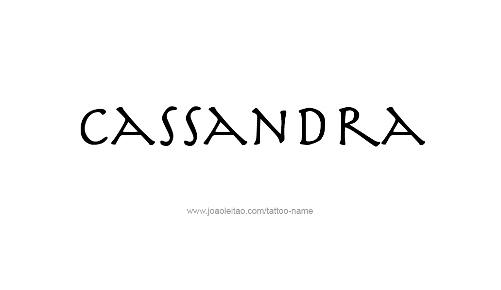 Tattoo Design Mythology Name Cassandra   