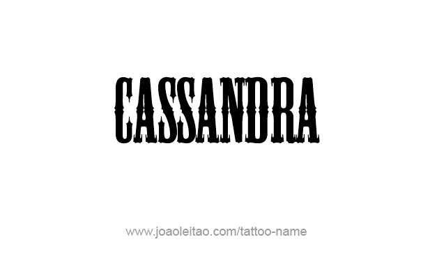 Tattoo Design Mythology Name Cassandra   