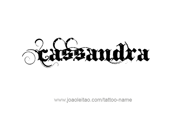 Tattoo Design Mythology Name Cassandra   