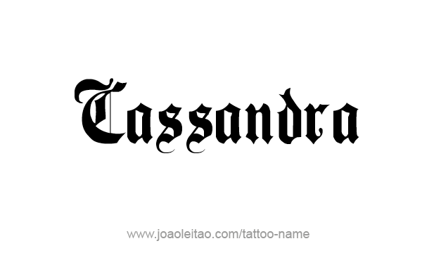 Tattoo Design Mythology Name Cassandra   