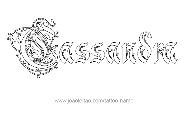 Tattoo Design Mythology Name Cassandra   