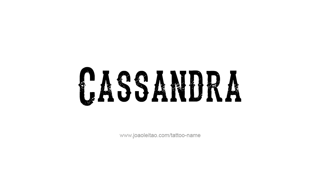 Tattoo Design Mythology Name Cassandra   