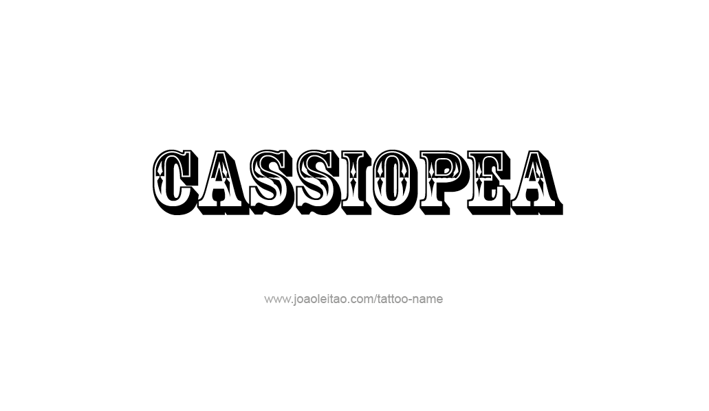 Tattoo Design Mythology Name Cassiopea   