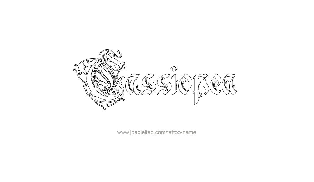Tattoo Design Mythology Name Cassiopea   