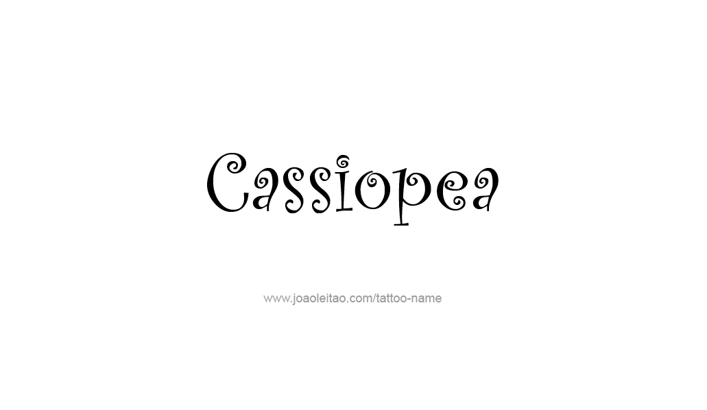 Tattoo Design Mythology Name Cassiopea   