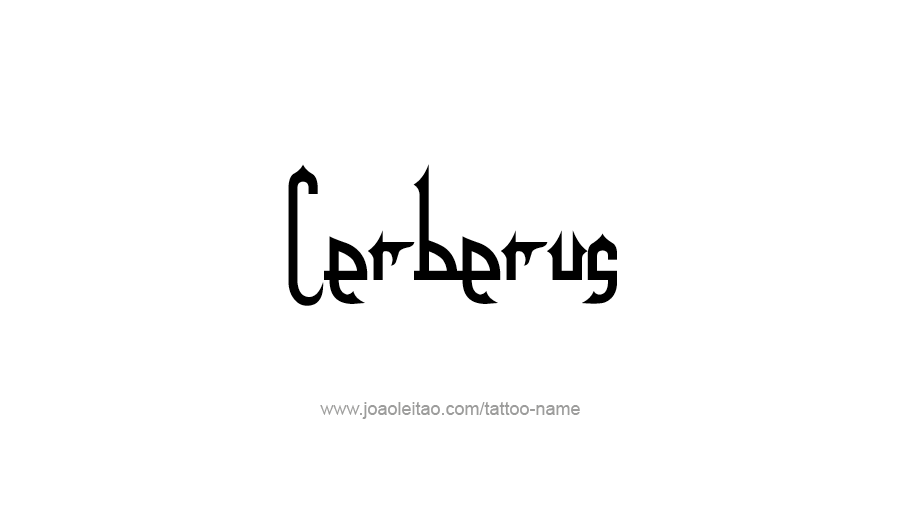 Tattoo Design Mythology Name Cerberus   