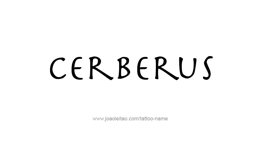 Tattoo Design Mythology Name Cerberus   