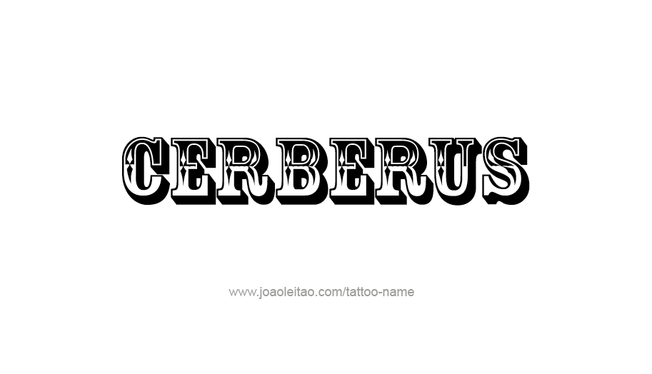 Tattoo Design Mythology Name Cerberus   