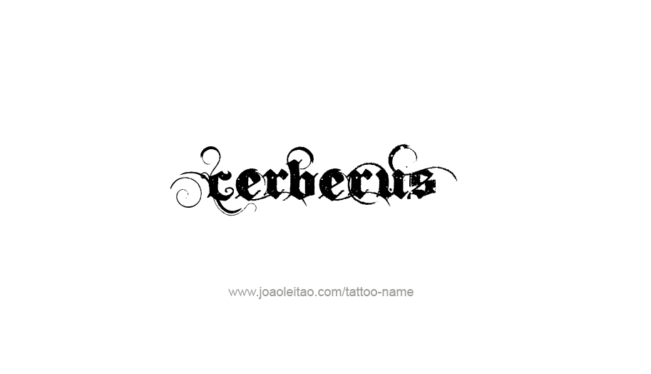 Tattoo Design Mythology Name Cerberus   