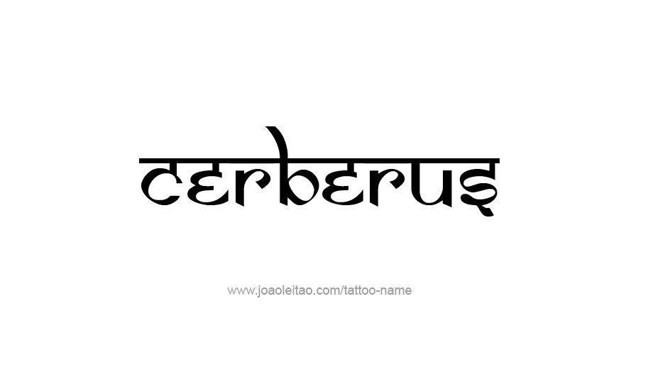 Tattoo Design Mythology Name Cerberus   