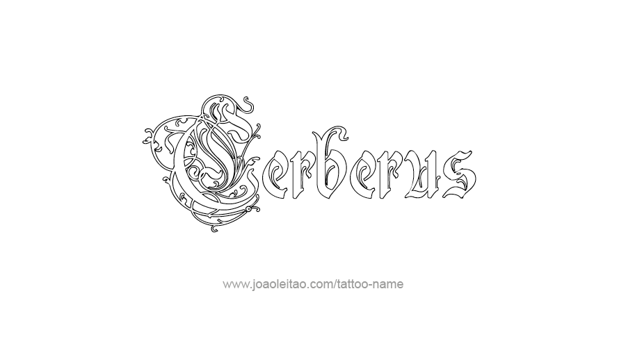 Tattoo Design Mythology Name Cerberus   