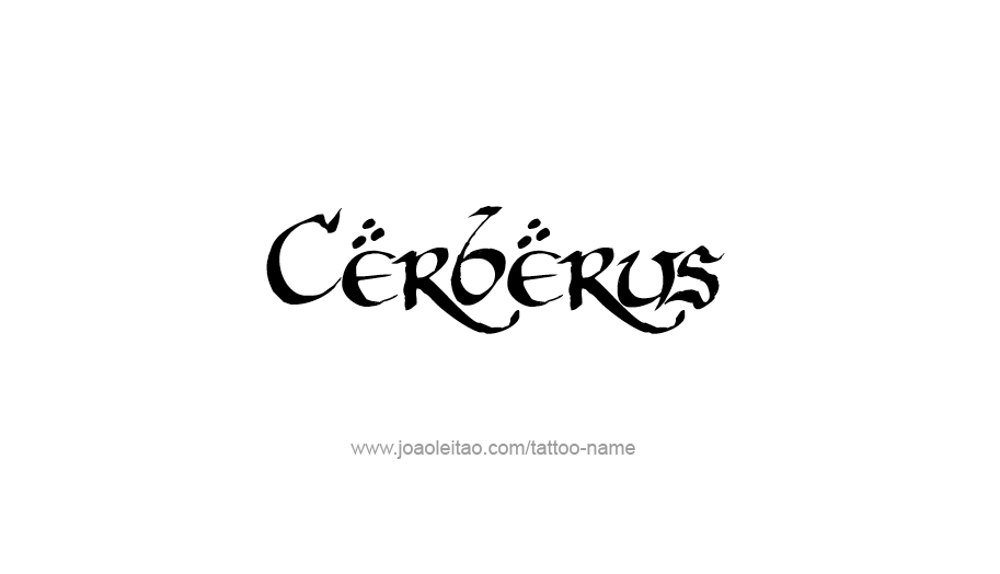 Tattoo Design Mythology Name Cerberus   