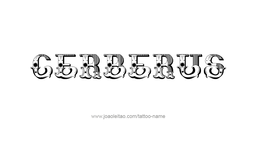 Tattoo Design Mythology Name Cerberus   