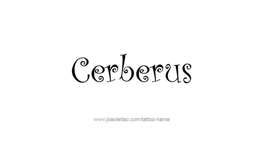 Tattoo Design Mythology Name Cerberus   