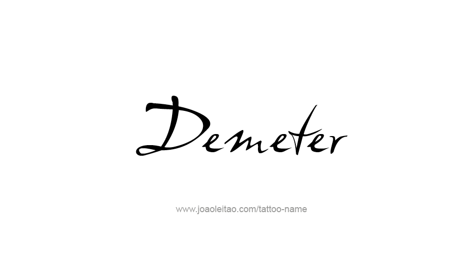 Tattoo Design Mythology Name Demeter   