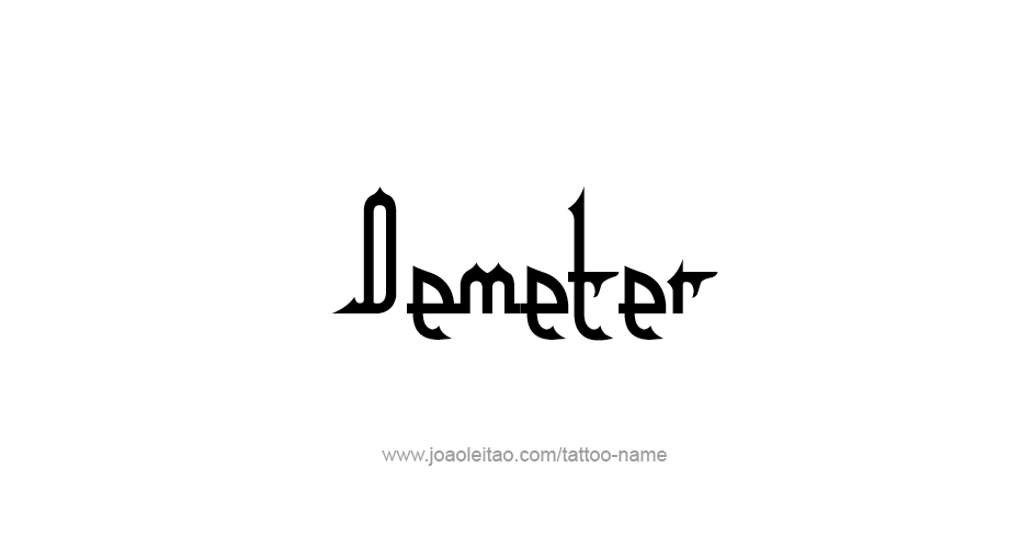 Tattoo Design Mythology Name Demeter   