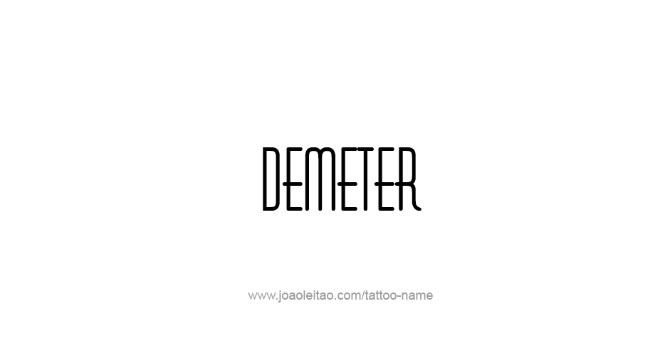 Demeter Mythology Name Tattoo Designs - Tattoos with Names