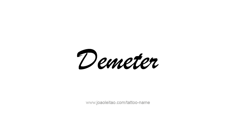 Tattoo Design Mythology Name Demeter   