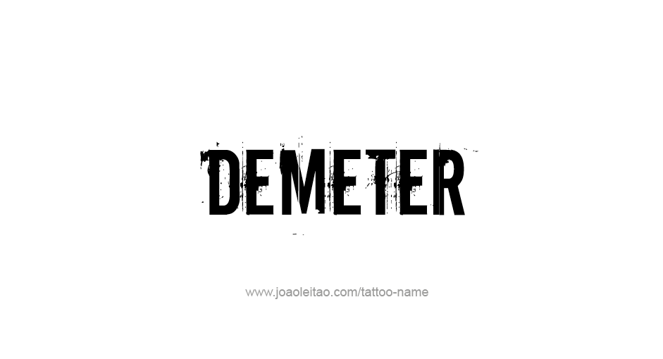 Tattoo Design Mythology Name Demeter   