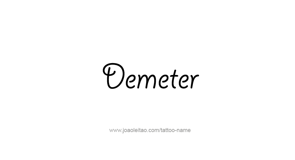 Tattoo Design Mythology Name Demeter   