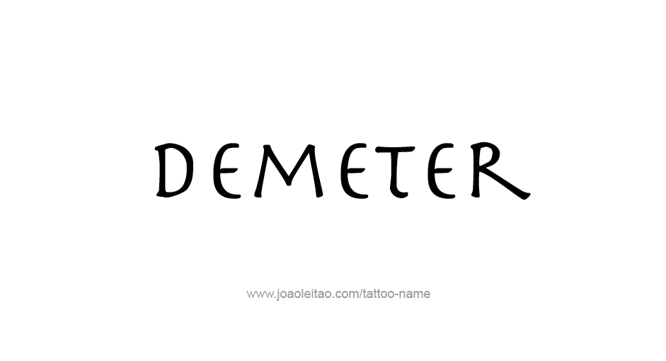 Tattoo Design Mythology Name Demeter   