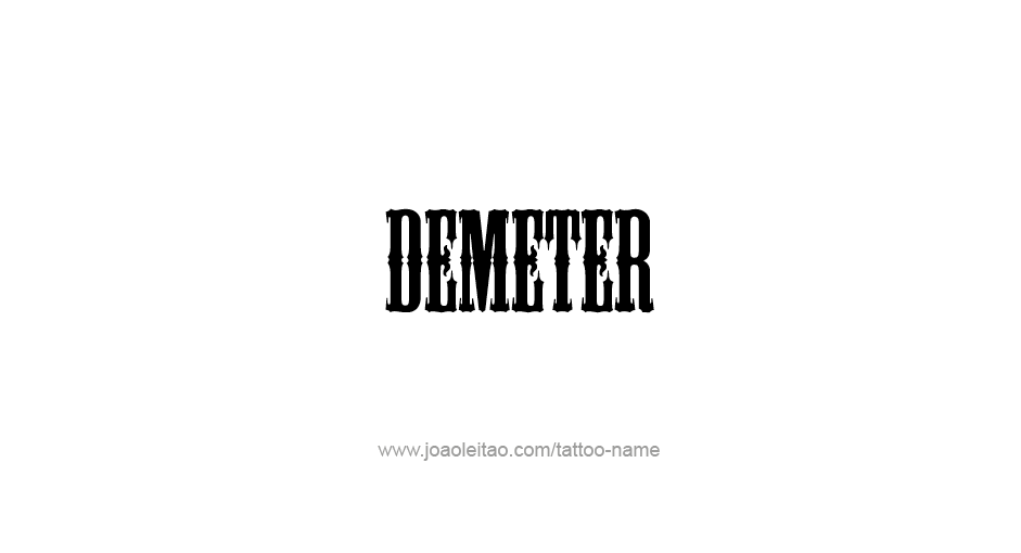 Tattoo Design Mythology Name Demeter   