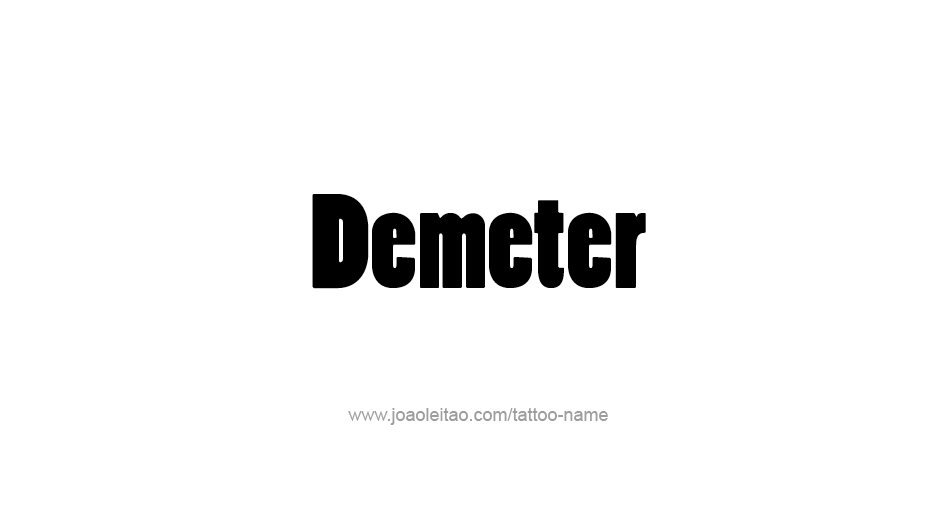 Tattoo Design Mythology Name Demeter   