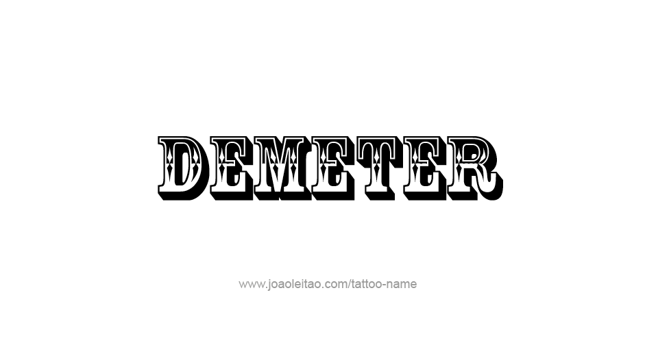 Tattoo Design Mythology Name Demeter   