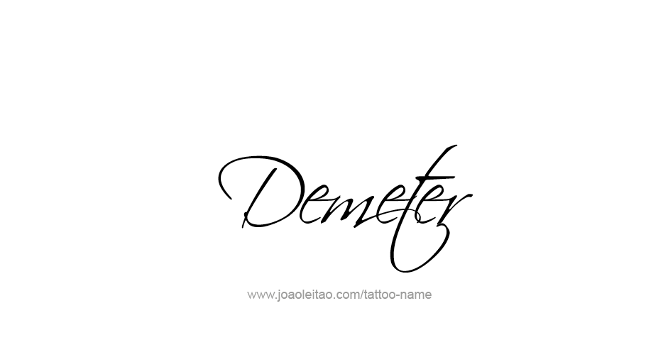 Tattoo Design Mythology Name Demeter   