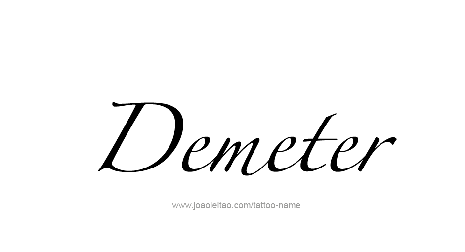 Tattoo Design Mythology Name Demeter   