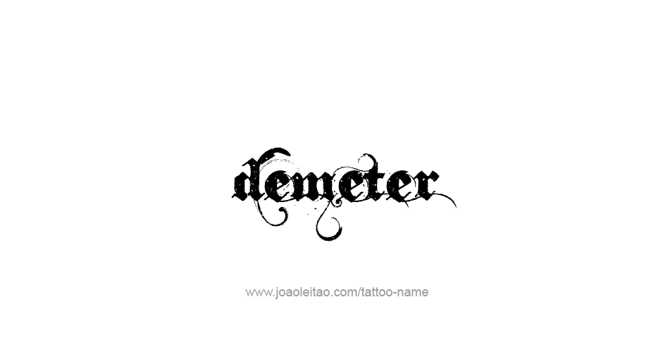 Tattoo Design Mythology Name Demeter   